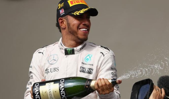 ABD Grand Prix'i Mercedes sürücüsü Hamilton'ın
