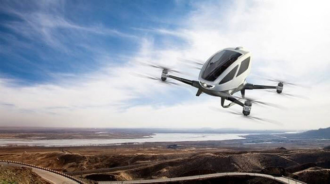 Çin taksi drone yaptı 