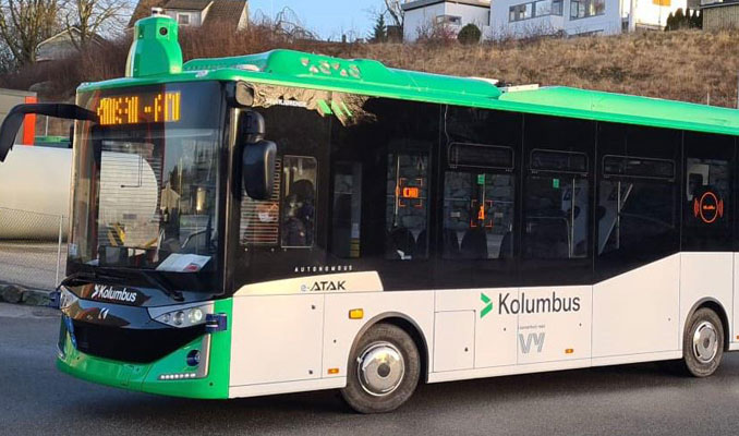 Karsan'ın elektrikli sürücüsüz otobüsleri Norveç caddelerinde 