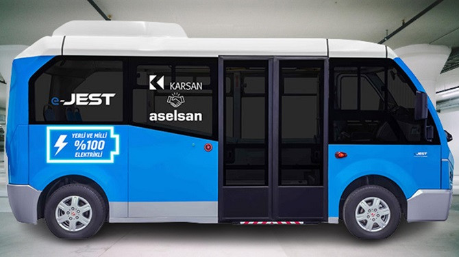 ASELSAN ve Karsan elektrikli minibüs e-JEST'in üretiminde anlaştı