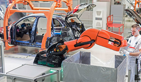 Audi üretiminde robot ve insan işbirliği!